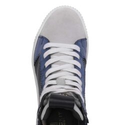 Sneaker Nima Metallic Blau mit Fell